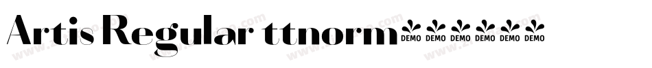 Artis Regular ttnorm字体转换